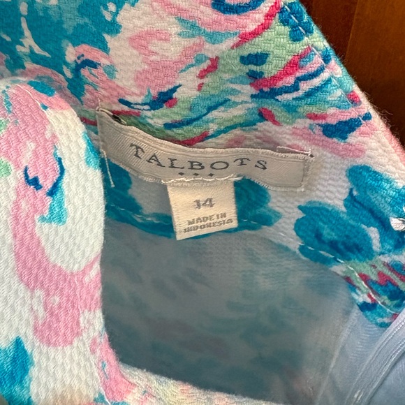 Talbots Women’s Cotton Fresco Paisley Sheath Dress Size 14 - Picture 8 of 10